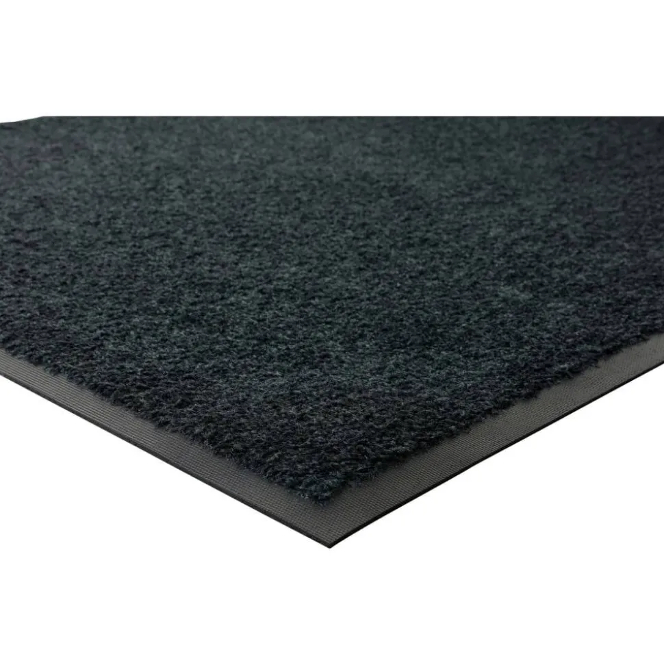 Genuine Joe Platinum Series Walk-Off Indoor Mat, 3' x 5', Black