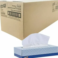 Genuine Joe 2-Ply Facial Tissue, 100 Sheets Per Box, Case Of 30 Boxes