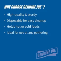 Genuine Joe Reusable Plastic Bowls - 125 / Pack - 12 fl oz Bowl - Plastic - Serving - Disposable - White - 1000 Piece(s) / Carton
