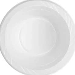 Genuine Joe Reusable Plastic Bowls - 125 / Pack - 12 fl oz Bowl - Plastic - Serving - Disposable - White - 1000 Piece(s) / Carton