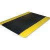 Genuine Joe Safe Step Anti-Fatigue Mat, 2' x 3', Black/Yellow