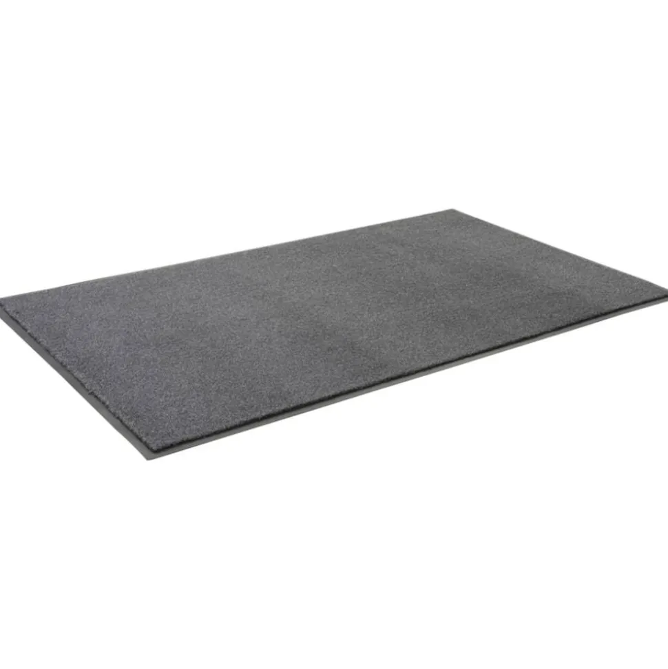 Genuine Joe Silver Series Indoor Entry Mat - Building, Carpet, Hard Floor - 10 ft Length x 36" Width - Plush - Charcoal - 1Each