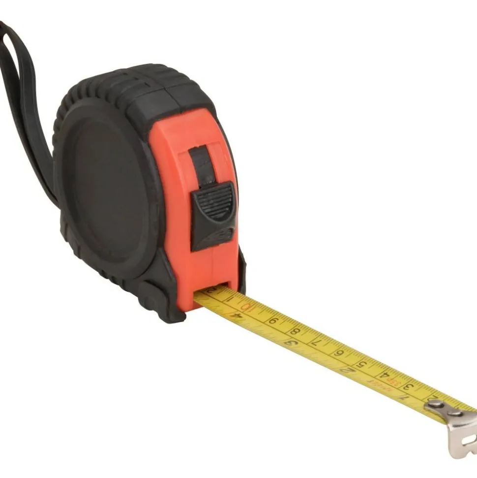 Genuine Joe Tape Measure - 12 ft Length - Imperial Measuring System - Red, Black - 1 Each