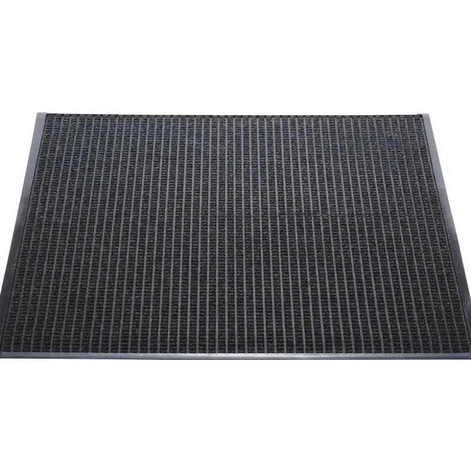 Genuine Joe Waterguard Mat, 3' x 5', Charcoal
