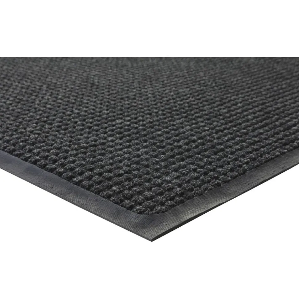 Genuine Joe Waterguard Mat, 4' x 6', Charcoal