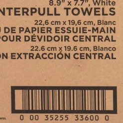 Genuine Joe Centerpull Towel Rolls - 8.13" Width x 7.56" Length - 600 Sheets/Roll - 3" Core - White - Virgin Fiber - 6 / Carton