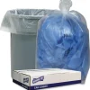Genuine Joe Clear Low Density Can Liners - 33 gal Capacity - 33"x 39" x 1.10 mil (28 Micron) Thickness - Low Density - Clear - Recycled - 100 / Carton