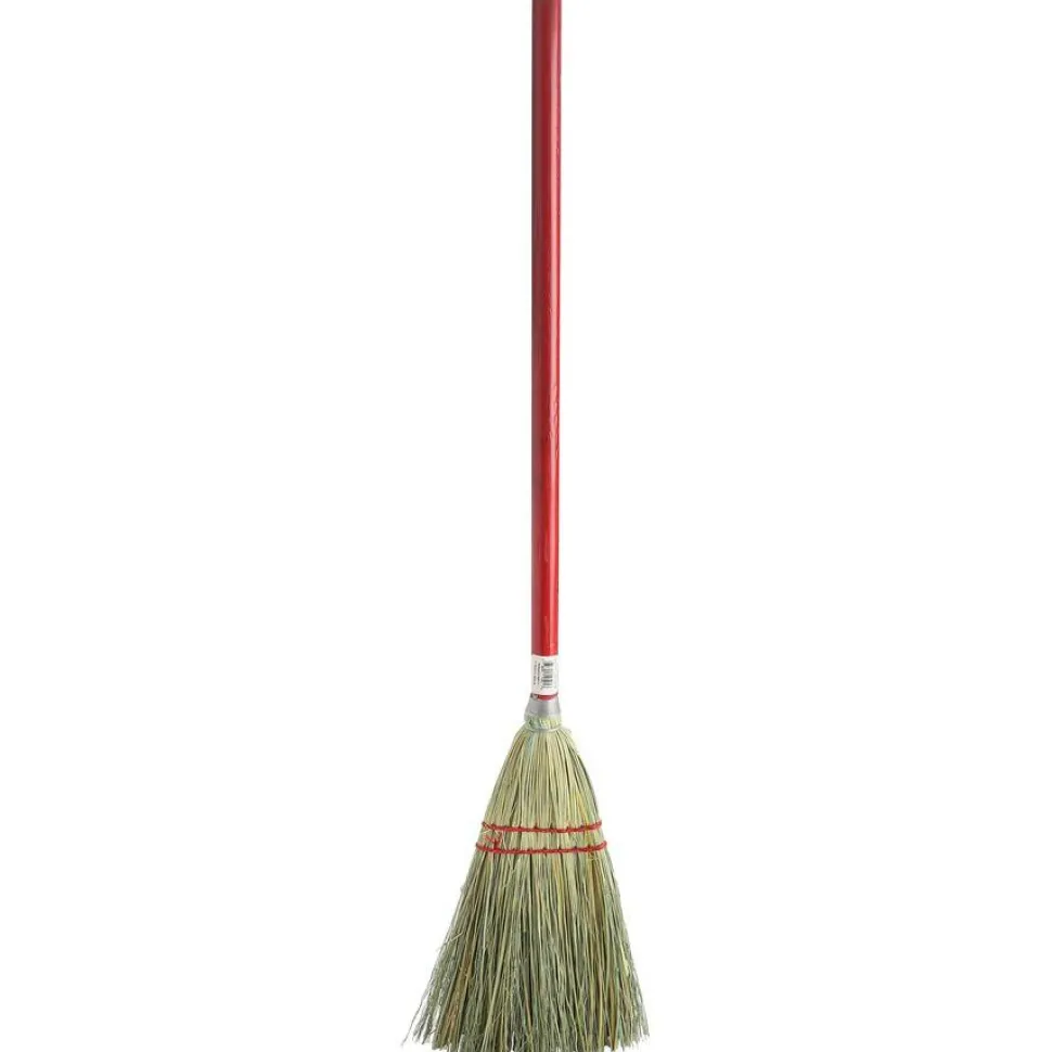 Genuine Joe Corn Fiber Toy Broom - 24"Wood Handle - 12 / Carton