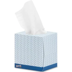 Genuine Joe Cube Box Facial Tissue - 2 Ply - Interfolded - White - 85 / Box - 36 / Carton