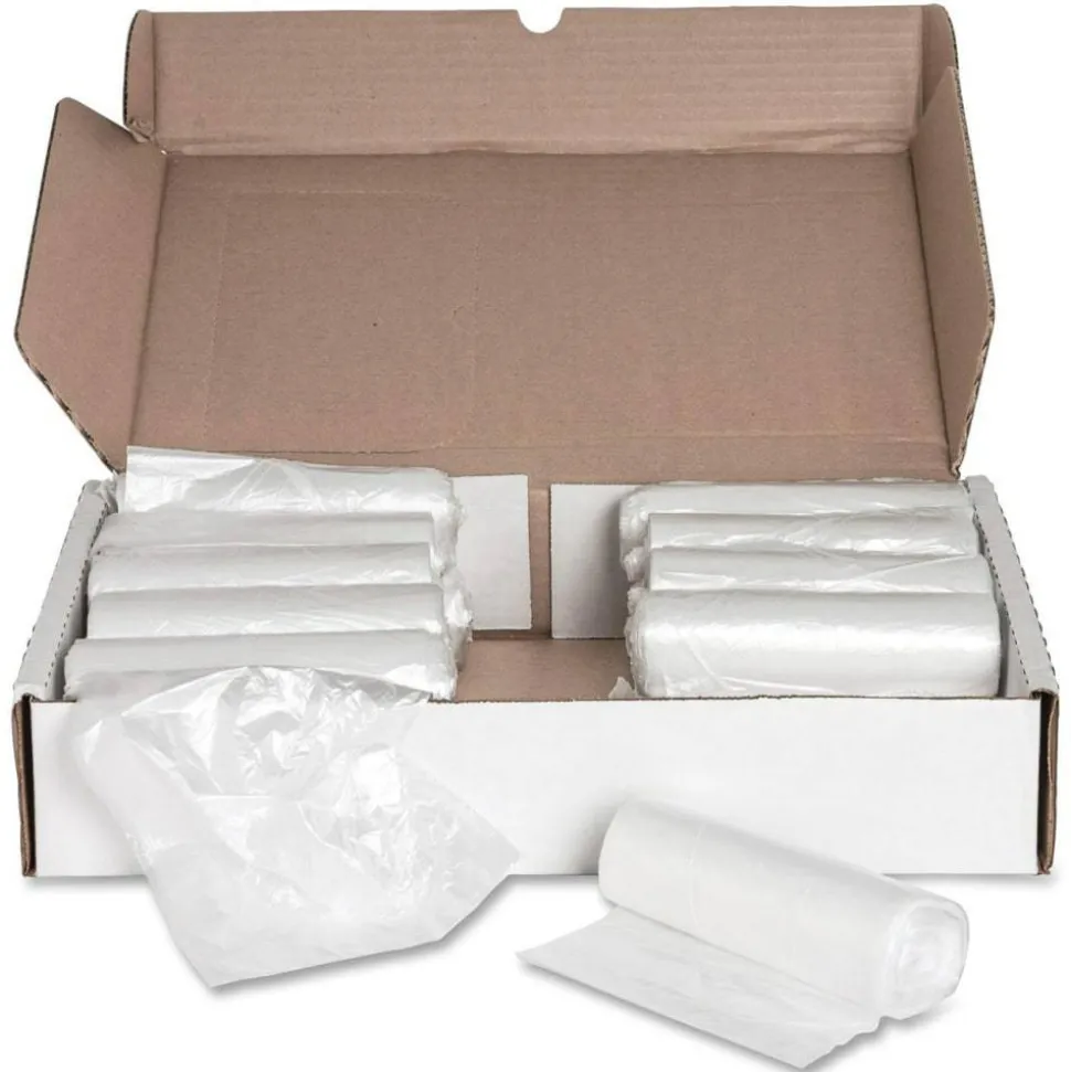 Genuine Joe Economy High-Density Can Liners, 0.55 mil, 55-60 Gallon, Translucent, Carton Of 200