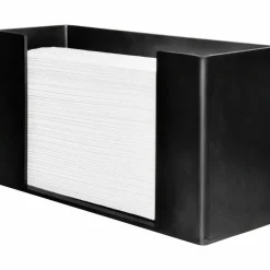 Genuine Joe Folded Paper Towel Dispenser - C Fold, Multifold Dispenser - 6.8" x 11.5"x 4.1" Depth - Acrylic - Black - Wall Mountable - 9 / Carton