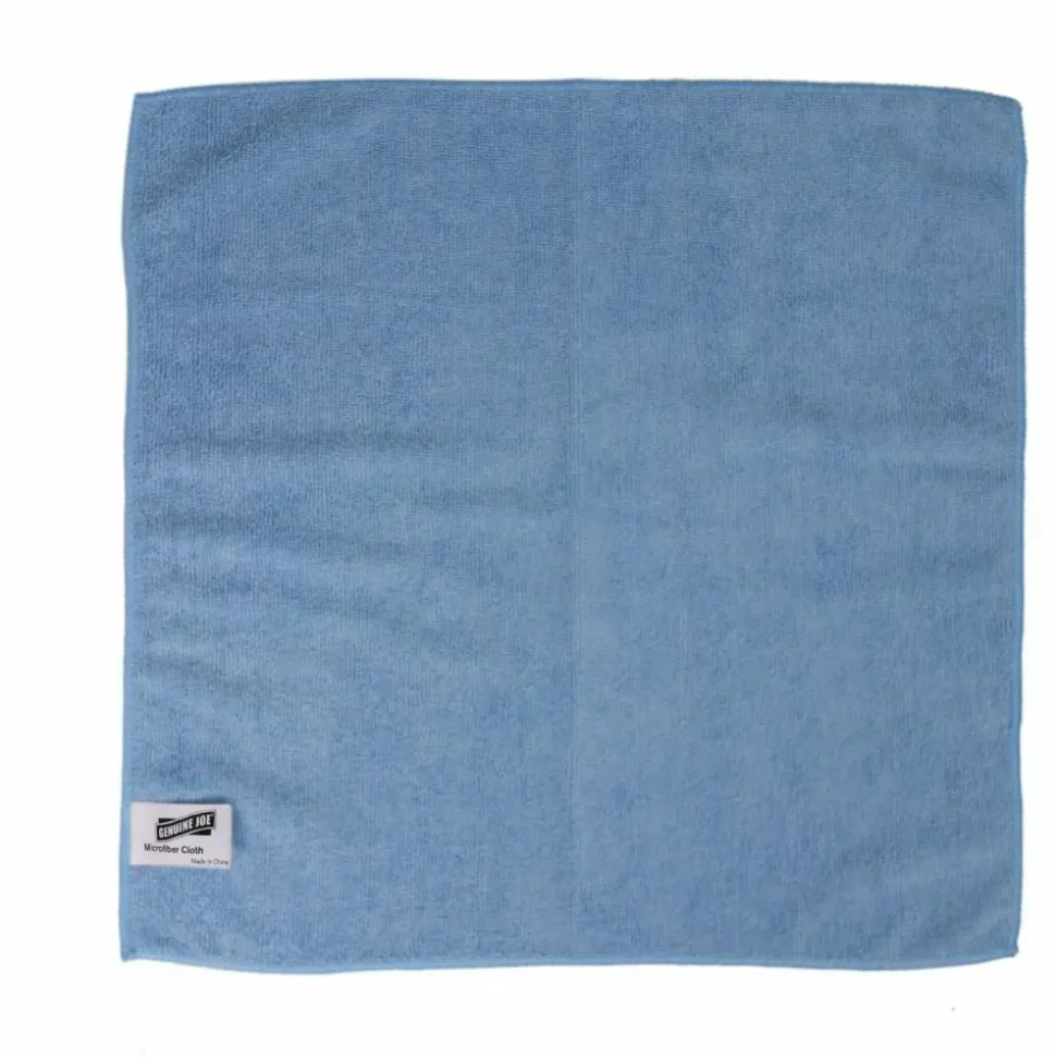 Genuine Joe General Purpose Microfiber Cloth - For Multipurpose - Cloth - 16"x16"- Chemical Resistant, Oi - 39506