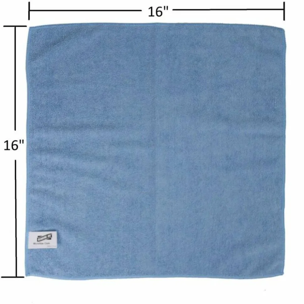 Genuine Joe General Purpose Microfiber Cloth - For Multipurpose - Cloth - 16"x16"- Chemical Resistant, Oi - 39506