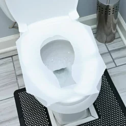 Genuine Joe Half-fold Toilet Seat Covers, White, 250 Per Pack, Carton Of 20 Packs