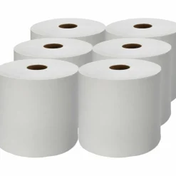 Genuine Joe Hardwound 1-Ply Paper Towels, 1000' Per Roll, Pack Of 6
