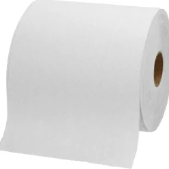 Genuine Joe Hardwound 1-Ply Paper Towels, 1000' Per Roll, Pack Of 6