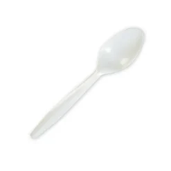 Genuine Joe Heavy/Medium-Weight Polypropylene Spoons, White, Box Of 1,000