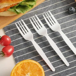 Genuine Joe Heavyweight Disposable Forks - 1 Piece(s) - Fork - 1 x Fork - Disposable - White - 1000/Carton