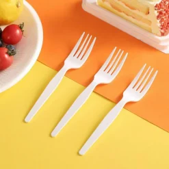 Genuine Joe Heavyweight Disposable Forks - 1 Piece(s) - Fork - 1 x Fork - Disposable - White - 1000/Carton
