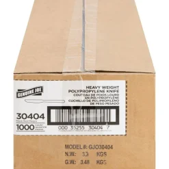 Genuine Joe Heavyweight Knife - 1 Piece(s) - Knife - 1 x Knife - Disposable - Textured - Black - 1000/Carton