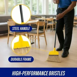 Genuine Joe High-Performance Angled Broom, 12