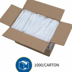 Genuine Joe Individually Wrapped Knife - 1 Piece(s) - Knife - 1 x Knife - Disposable - Polypropylene - White - 1000/Carton