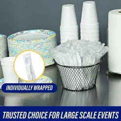 Genuine Joe Individually Wrapped Spoon - 1 Piece(s) - Spoon - 1 x Spoon - Disposable - White - 1000/Carton