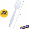 Genuine Joe Individually Wrapped Fork - 1 Piece(s) - Fork - 1 x Fork - Disposable - White - 1000/Carton