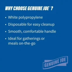 Genuine Joe Individually Wrapped Fork - 1 Piece(s) - Fork - 1 x Fork - Disposable - White - 1000/Carton