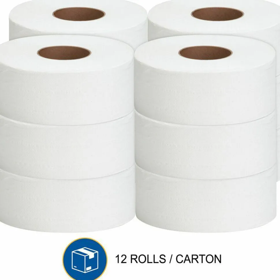 Genuine Joe Jumbo Roll Bath Tissues