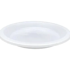 Genuine Joe 10-1/4" Large Plastic Plates - 125 / Pack - 10.25" Diameter Plate - Plastic - Disposable - Warm White - 500 Piece(s) / Carton