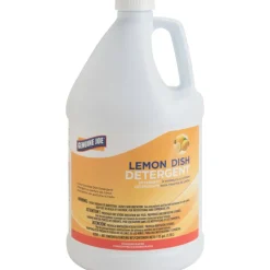 Genuine Joe Lemon Scent Dishwashing Detergent, 128 Oz Bottle