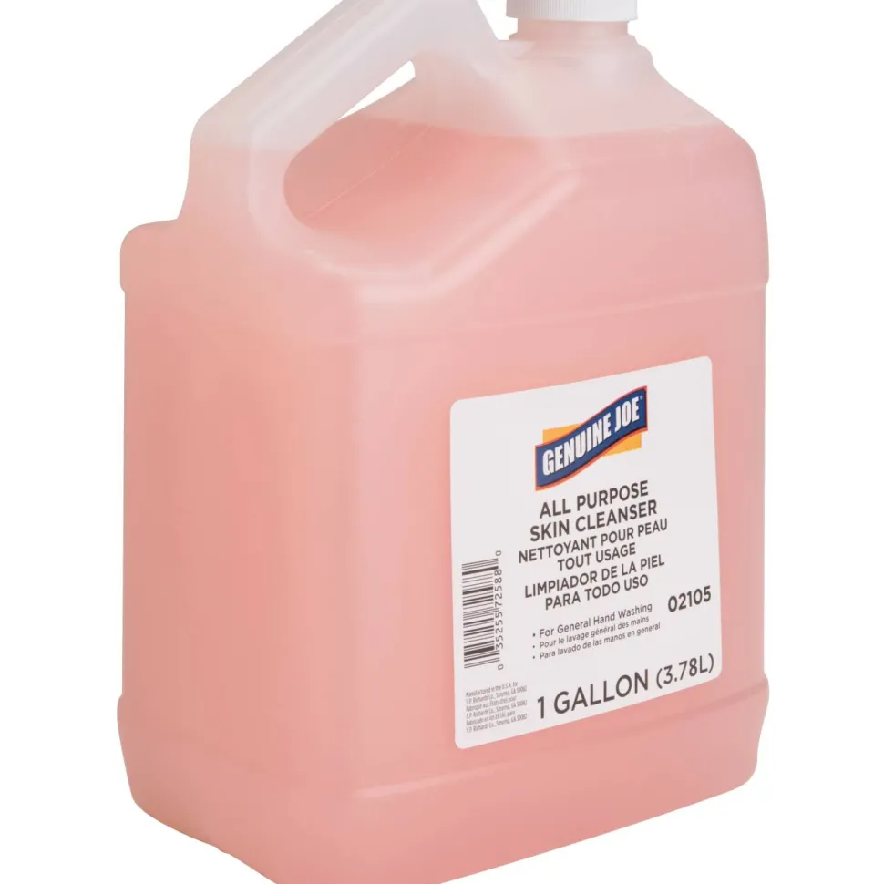 Genuine Joe Liquid Hand Soap With Skin Conditioners, Unscented, 128 Oz Bottle