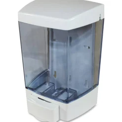 Genuine Joe Liquid Soap Dispenser - Manual - 1.44 quart Capacity - See-through Tank, Water Resistant - White - 1Each