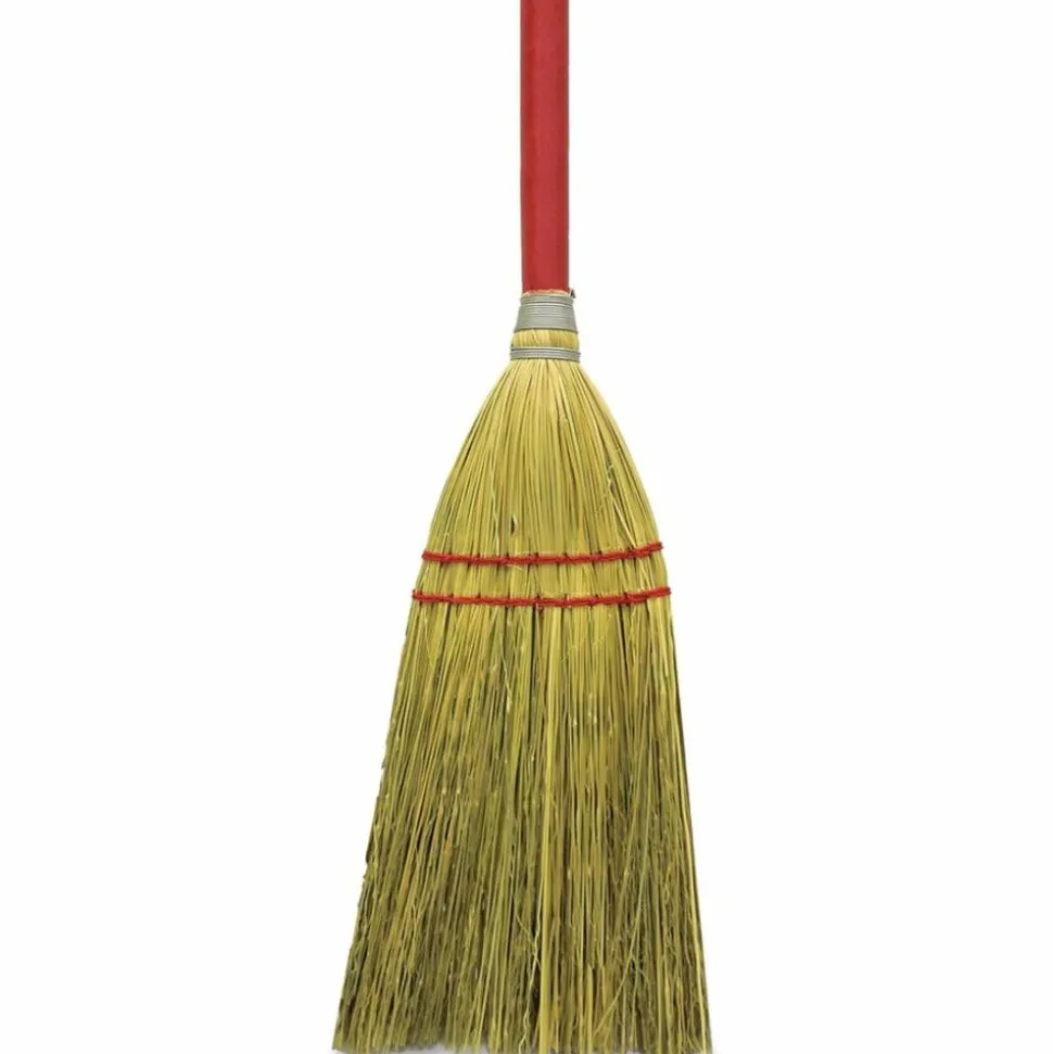 Genuine Joe Lobby Broom - 24" Handle Length - Wood Handle - Natural - 1 Each