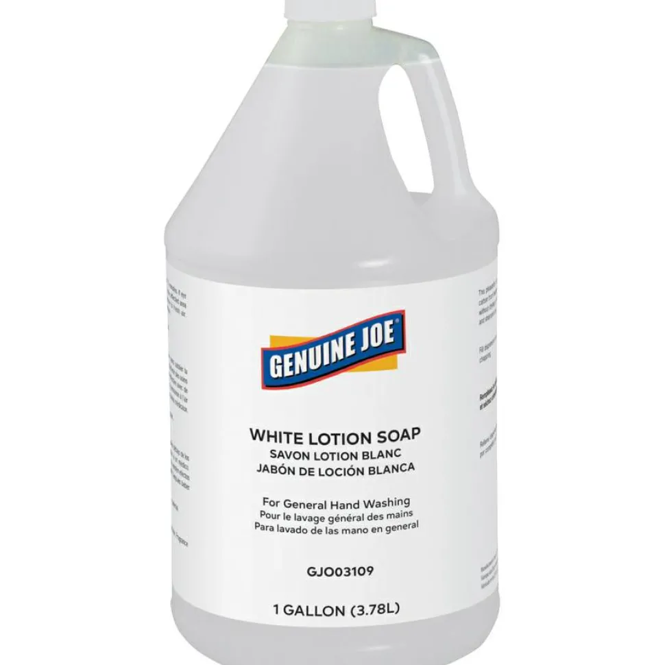 Genuine Joe Lotion Soap - 1 gal (3.8 L) - Grease Remover, Grime Remover, Dirt Remover, Ink Remover, Oil Remover, Carbon Remover - 03109