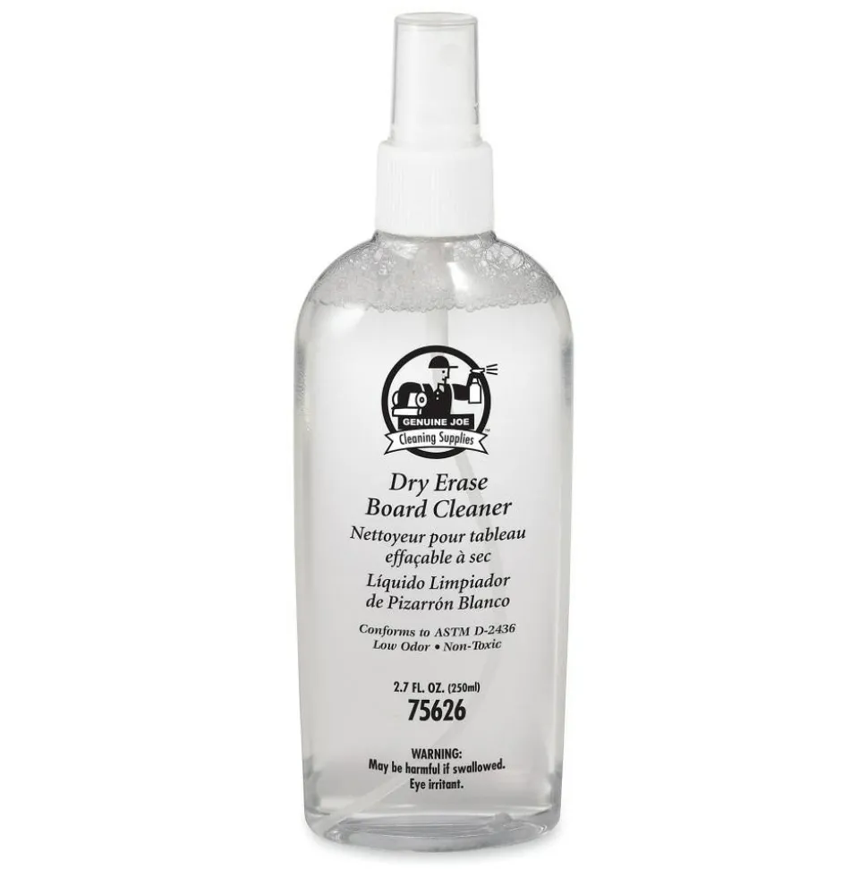 Genuine Joe Low-Odor Dry-Erase Board Cleaner, 8 Oz.
