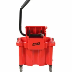 Genuine Joe Mop Bucket And Wringer Combination, 26 Quarts, Red