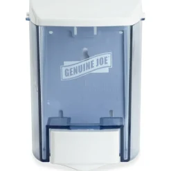 Genuine Joe 30 oz Soap Dispenser - Manual - 30 fl oz Capacity - See-through Tank, Water Resistant, Soft Push - 1Each