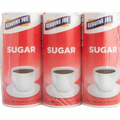 Genuine Joe 20 oz. Sugar Canister - Canister - 1.2 lb (20 oz) - Natural Sweetener - 24/Carton