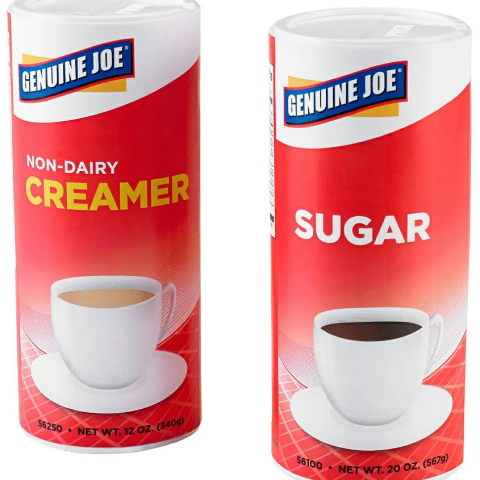 Genuine Joe 20 oz. Sugar Canister - Canister - 1.2 lb (20 oz) - Natural Sweetener - 24/Carton