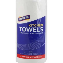 Genuine Joe Paper Towels, 2 Ply, 8" x 11", 250 Sheets/Roll, 12 Rolls