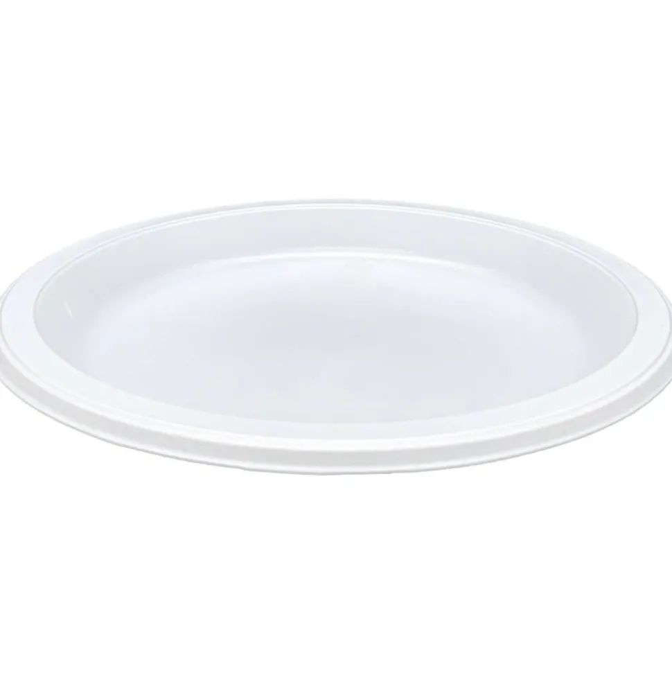 Genuine Joe 10 1/4" Plastic Plates, White, Pack Of 125
