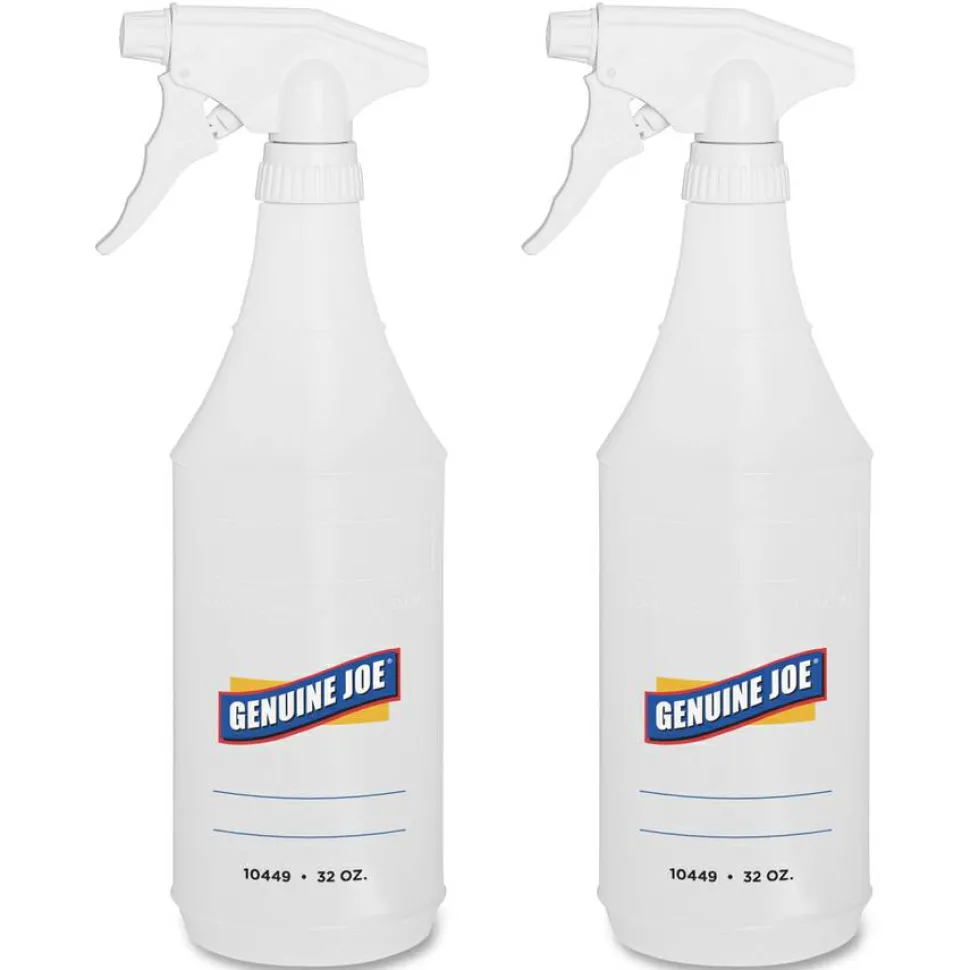 Genuine Joe Plastic Spray Bottles, Box Of 2