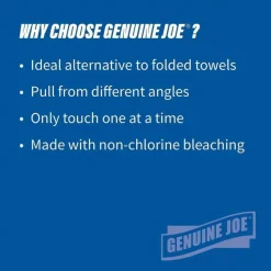 Genuine Joe 2-Ply Centerpull Paper Towels, 100% Recycled, 600 Sheets Per Roll, Pack Of 6 Rolls