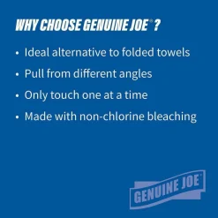 Genuine Joe 2-Ply Centerpull Paper Towels, 100% Recycled, 600 Sheets Per Roll, Pack Of 6 Rolls