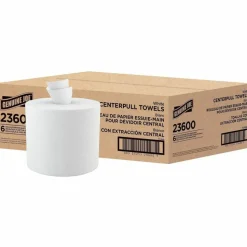 Genuine Joe 2-Ply Centerpull Paper Towels, 100% Recycled, 600 Sheets Per Roll, Pack Of 6 Rolls