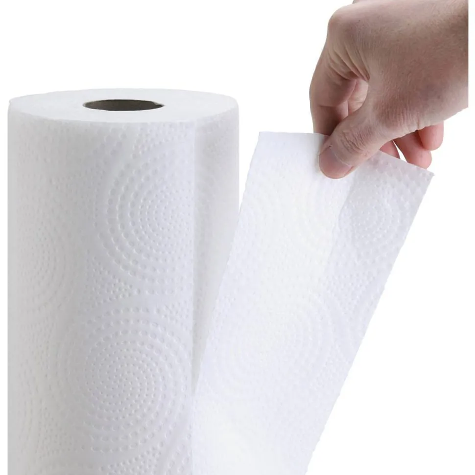 Genuine Joe 2-Ply Household Paper Towels, 100% Recycled, 80 Sheets Per Roll, Pack Of 30 Rolls