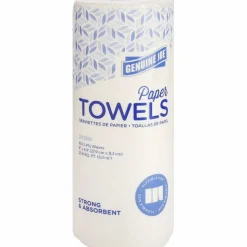 Genuine Joe 2-Ply Household Paper Towels, 100% Recycled, 80 Sheets Per Roll, Pack Of 30 Rolls