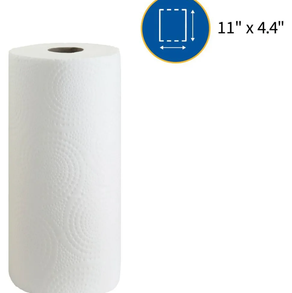 Genuine Joe 2-Ply Household Paper Towels, 100% Recycled, 80 Sheets Per Roll, Pack Of 30 Rolls